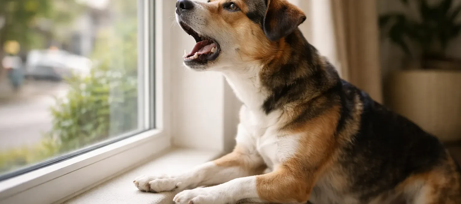 Dog barking at the window — why does my dog bark at nothing?