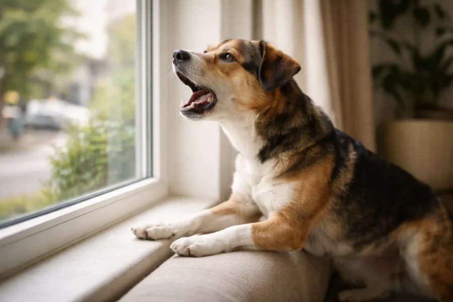Dog barking at the window — why does my dog bark at nothing?