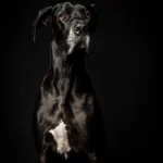 Black Great Dane — deep-chested breeds face the highest bloat risk