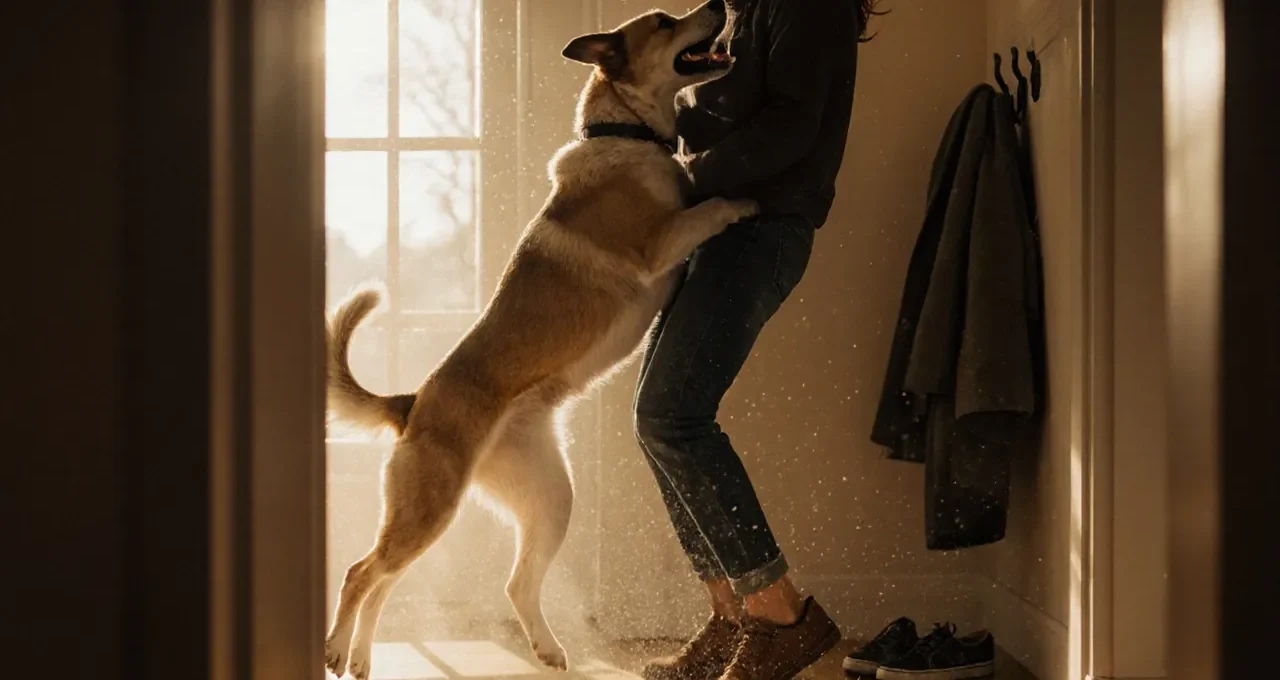 Dog jumping on a person during a greeting — how to stop dog jumping