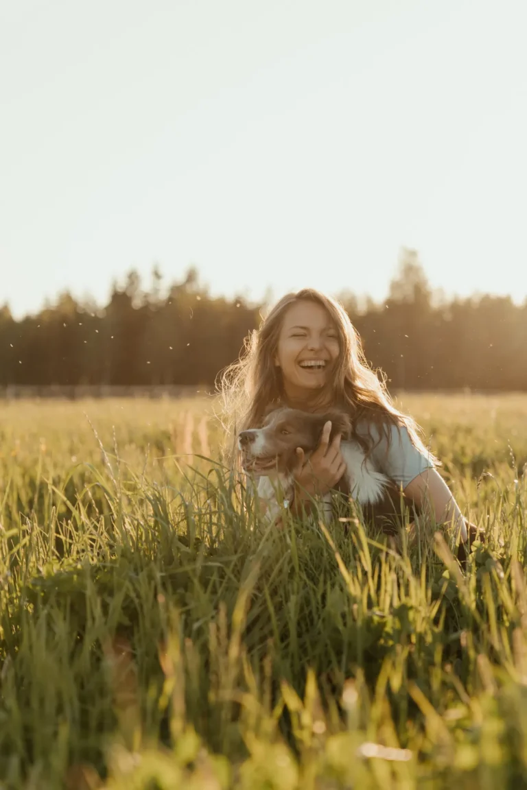 Happy owner with their dog — 5 reasons a dog improves your quality of life
