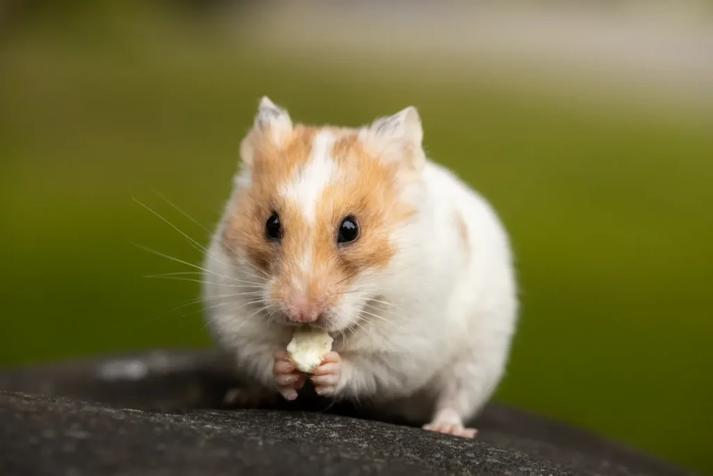 The Complete Hamster Care Guide 2026: Housing, Diet, Enrichment & Bonding Tips Every Owner Needs 13 Hamster eating — balanced diet beyond seed mixes