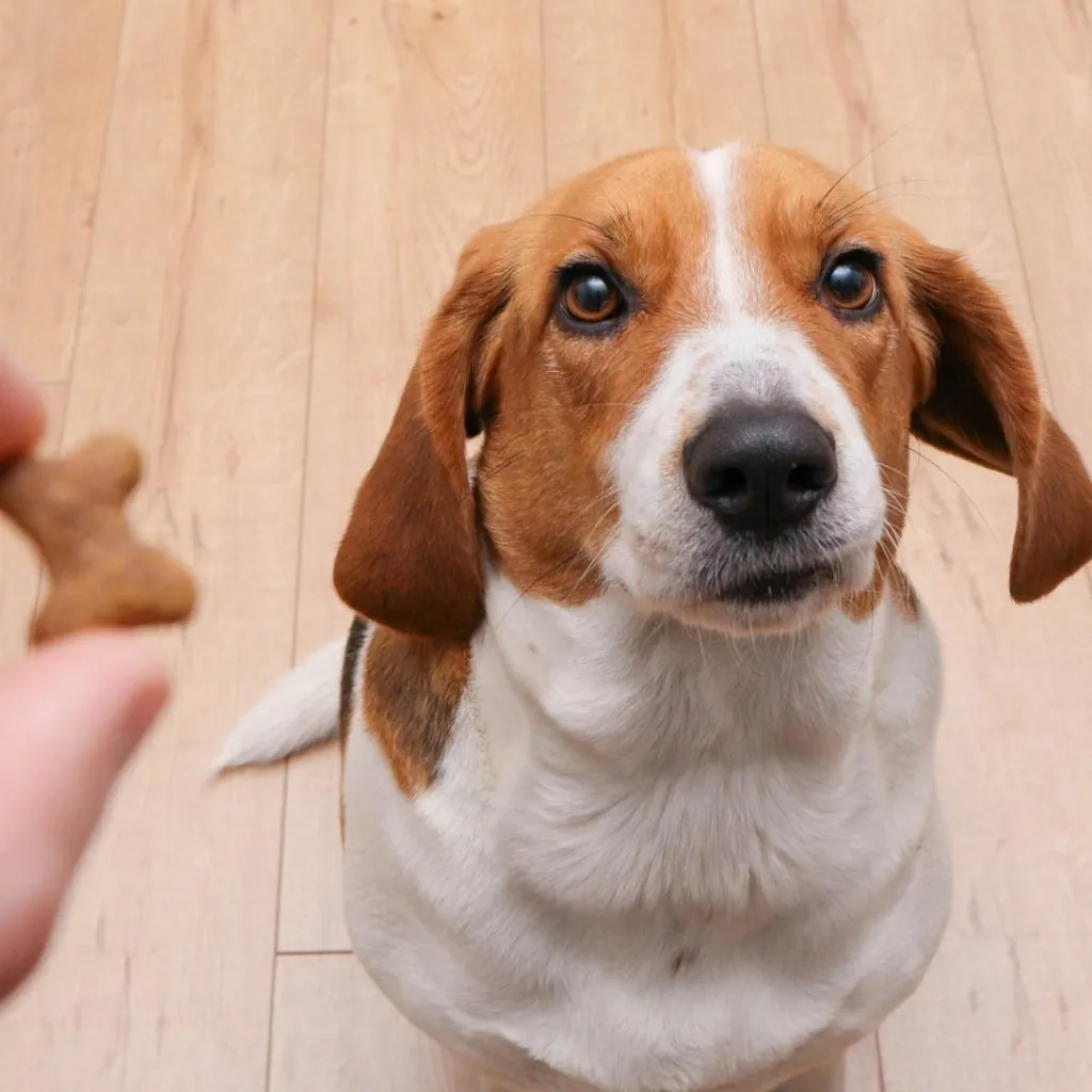 How to Stop Your Dog Jumping on People 13 Puppy learning to sit for treats during greeting training